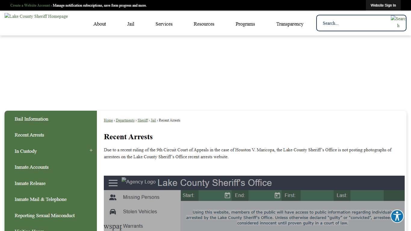 Recent Arrests | Lake County, CA