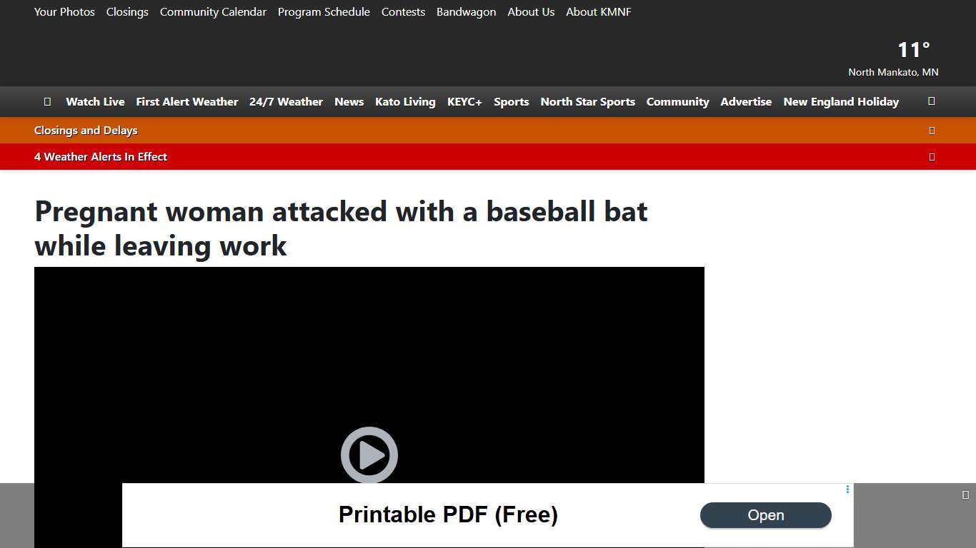 Pregnant woman attacked with a baseball bat while leaving work